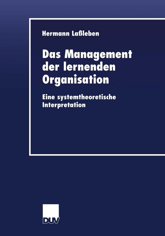 Produktbild: Das Management der lernenden Organisation
