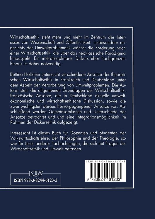 Produktbild: Wirtschaftsethik und Umwelt