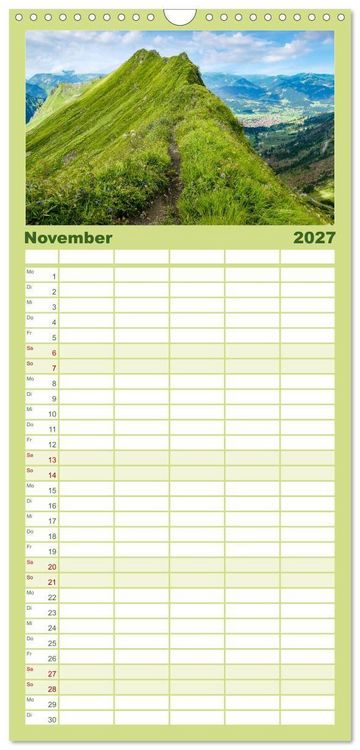 Produktbild: Familienplaner 2027 - Oberstdorf - Bergparadies in den Alpen mit 5 Spalten (Wandkalender, 21 x 45 cm) CALVENDO