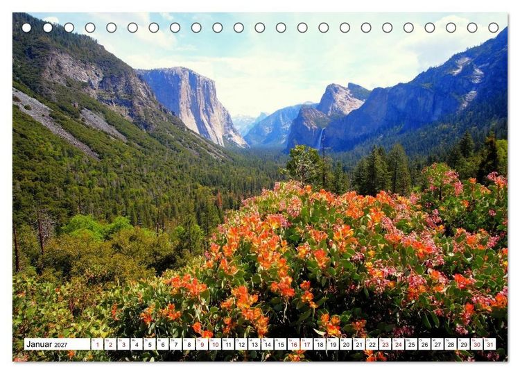 Produktbild: Naturwunder und Nationalparks der amerikanischen Westk&uuml;ste (Tischkalender 2027 DIN A5 quer), CALVENDO Monatskalender