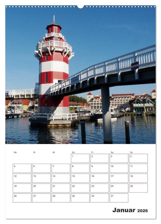 Produktbild: Rheinsberg mit Hafendorf (Wandkalender 2026 DIN A2 hoch), CALVENDO Monatskalender