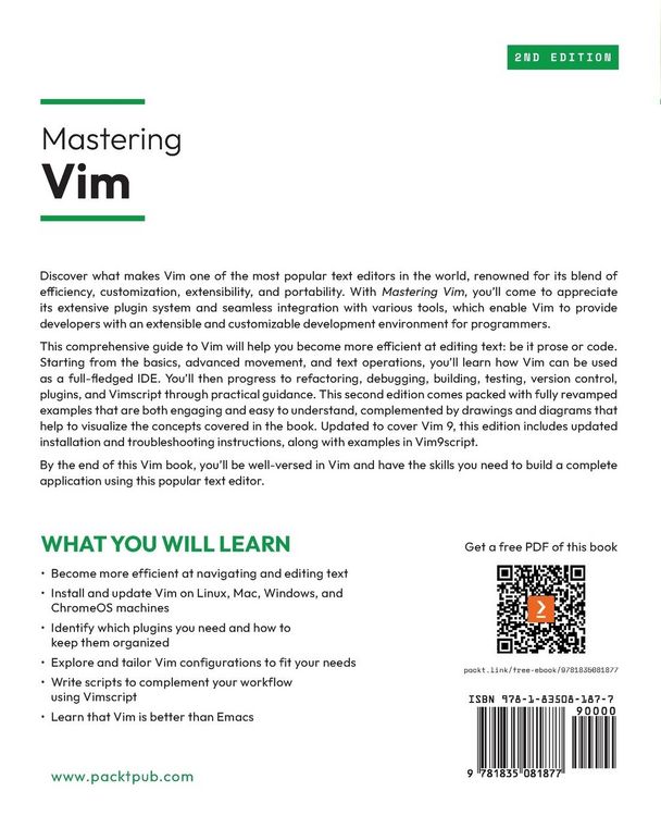 Produktbild: Mastering Vim - Second Edition