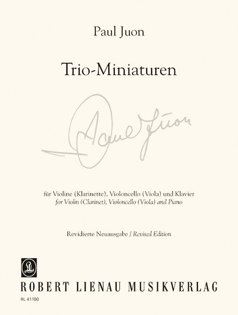 Produktbild: Trio Miniaturen f&uuml;r Violine (Klarinette), Violoncello (Viola) und Klavier