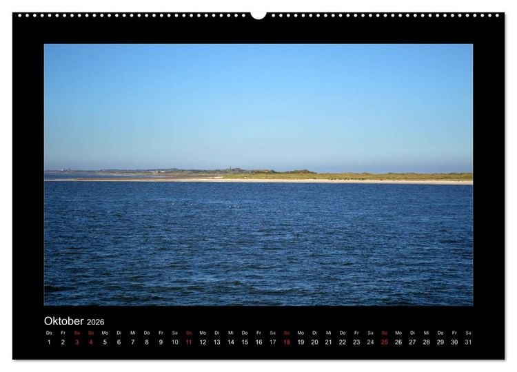 Produktbild: Juist &ndash; Insel im Wattenmeer (Wandkalender 2026 DIN A2 quer), CALVENDO Monatskalender