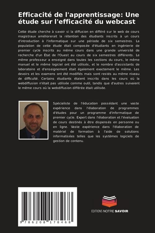 Produktbild: Efficacit&eacute; de l'apprentissage: Une &eacute;tude sur l'efficacit&eacute; du webcast