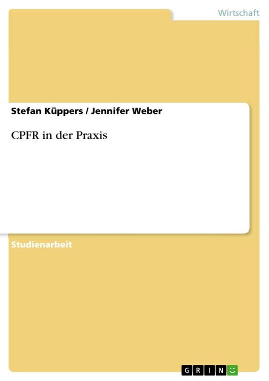 Produktbild: CPFR in der Praxis
