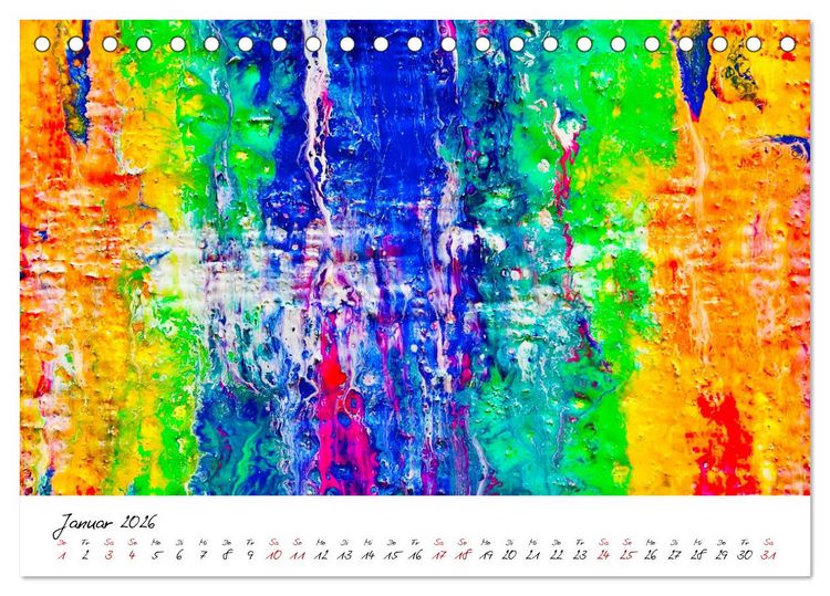 Produktbild: Abstrakte Regenbogen (Tischkalender 2026 DIN A5 quer), CALVENDO Monatskalender
