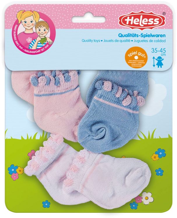 Produktbild: Puppen-S&ouml;ckchen 3 Paar, Gr&ouml;&szlig;e 35 - 46 cm
