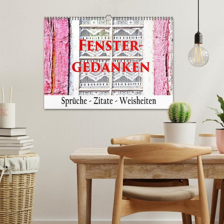 Produktbild: Fenster Gedanken (Wandkalender 2026 DIN A3 quer), CALVENDO Monatskalender