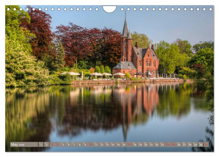 Produktbild: Bruges and Ghent, a photographic city tour in Flanders. (Wall Calendar 2026 DIN A4 landscape), CALVENDO 12 Month Wall Calendar