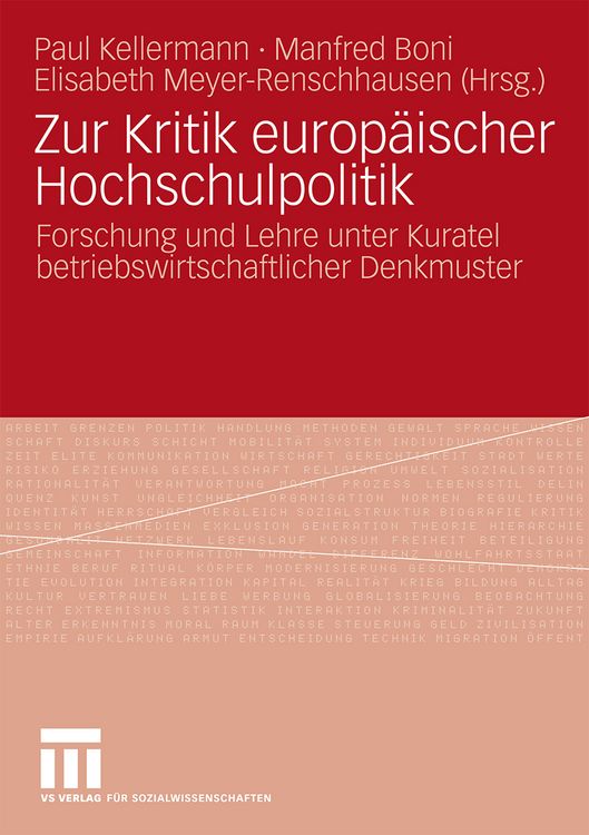 Produktbild: Zur Kritik europ&auml;ischer Hochschulpolitik