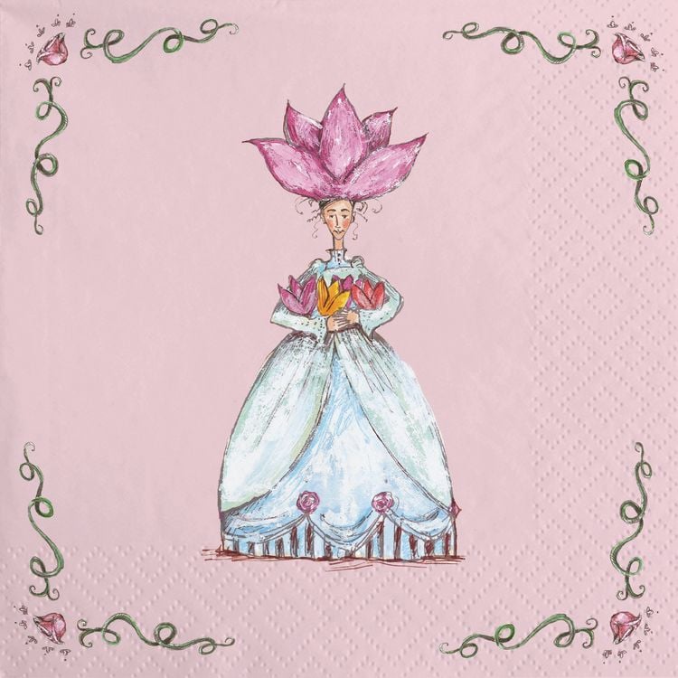 Produktbild: Serviette Bl&uuml;tenkuss, 25x25cm