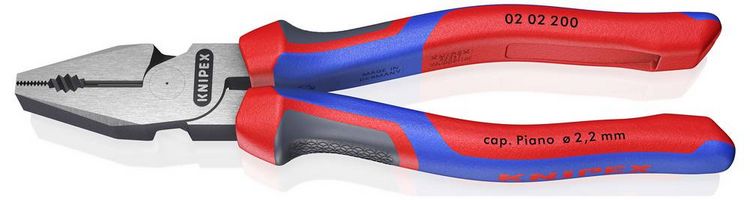 Produktbild: Knipex 02 02 200 Werkstatt Kraft-Kombizange 200mm DIN ISO 5746