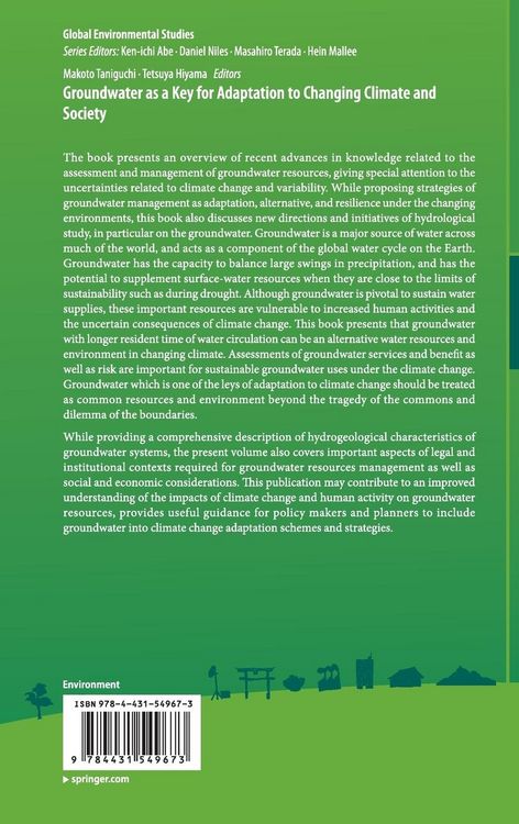 Produktbild: Groundwater as a Key for Adaptation to Changing Climate and Society