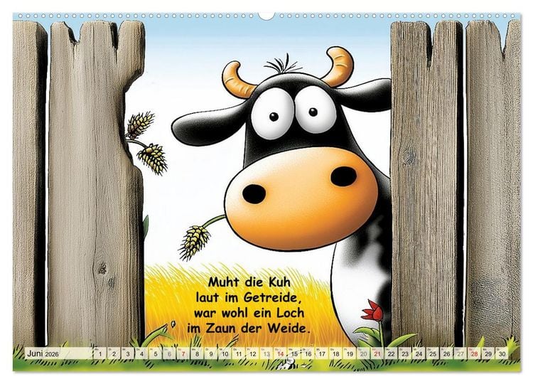 Produktbild: Bauernregeln, unsinnig und am&uuml;sant (hochwertiger Premium Wandkalender 2026 DIN A2 quer), Kunstdruck in Hochglanz