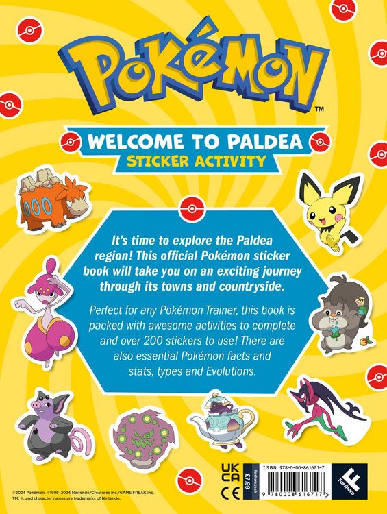 Produktbild: Pokemon Welcome to Paldea Epic Sticker