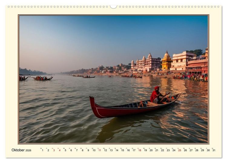 Produktbild: Tradition und Kultur in Indien (hochwertiger Premium Wandkalender 2026 DIN A2 quer), Kunstdruck in Hochglanz