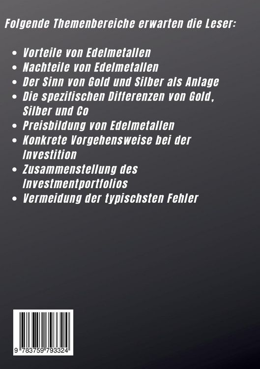 Produktbild: Investieren in Edelmetalle