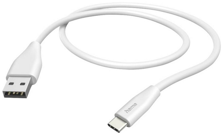 Produktbild: Hama USB-Ladekabel USB 2.0 USB-A Stecker, USB-C&reg; Stecker 1.50m Wei&szlig; 00201596