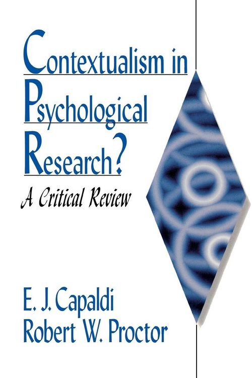 Produktbild: Contextualism in Psychological Research?