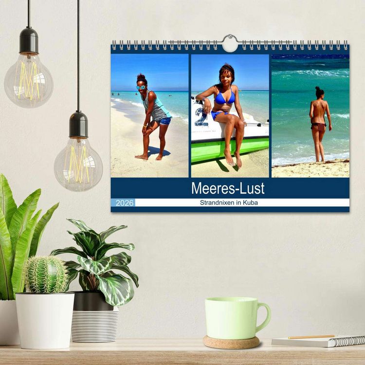 Produktbild: Meeres-Lust - Strandnixen in Kuba (Wandkalender 2026 DIN A4 quer), CALVENDO Monatskalender