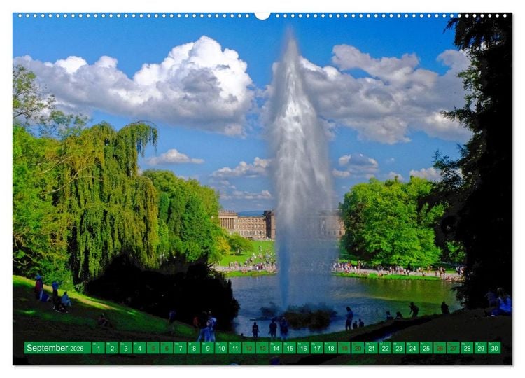 Produktbild: Bad Wilhelmsh&ouml;he Bergpark und Wasserspiele (hochwertiger Premium Wandkalender 2026 DIN A2 quer), Kunstdruck in Hochglanz