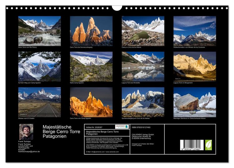 Produktbild: Majest&auml;tische Berge Cerro Torre Patagonien (Wandkalender 2026 DIN A3 quer), CALVENDO Monatskalender