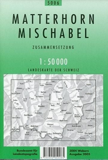 Produktbild: Swisstopo 1 : 50 000 Matterhorn Mischabel