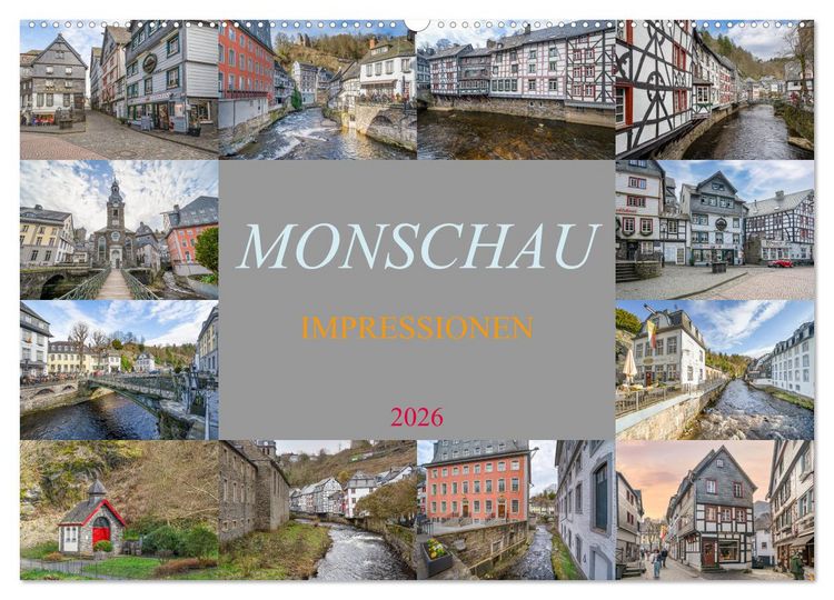 Produktbild: Monschau Impressionen (Wandkalender 2026 DIN A2 quer), CALVENDO Monatskalender