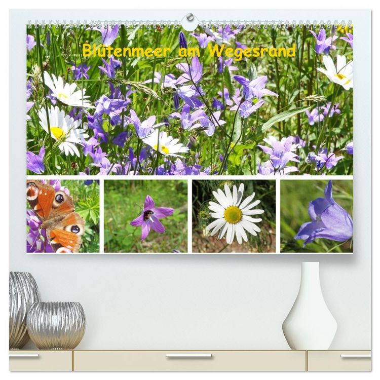 Produktbild: Bl&uuml;tenmeer am Wegesrand (hochwertiger Premium Wandkalender 2026 DIN A2 quer), Kunstdruck in Hochglanz