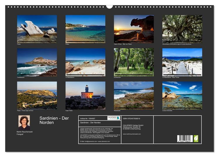 Produktbild: Sardinien - Der Norden (Wandkalender 2026 DIN A2 quer), CALVENDO Monatskalender