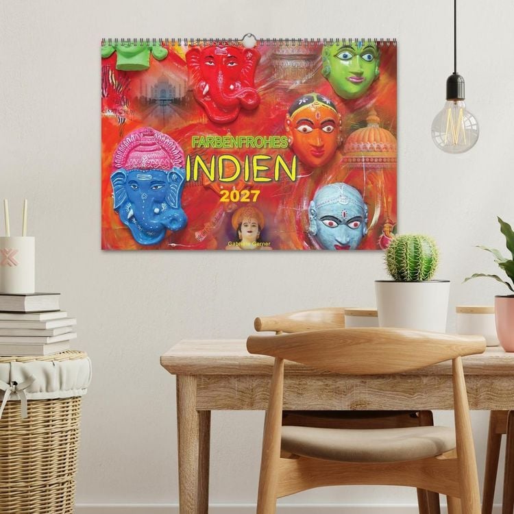 Produktbild: Farbenfrohes Indien (Wandkalender 2027 DIN A3 quer), CALVENDO Monatskalender