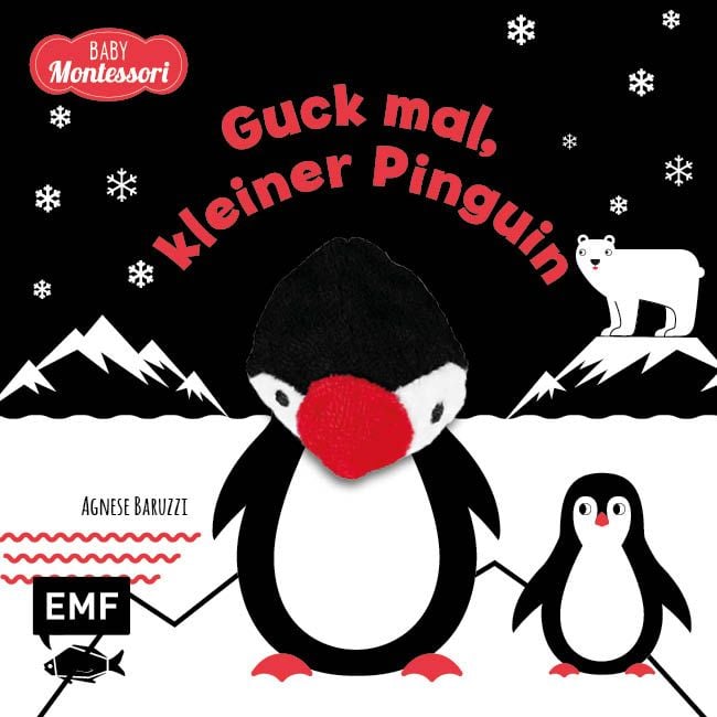 Produktbild: Kontrastbuch f&uuml;r Babys mit Fingerpuppe: Guck mal, kleiner Pinguin