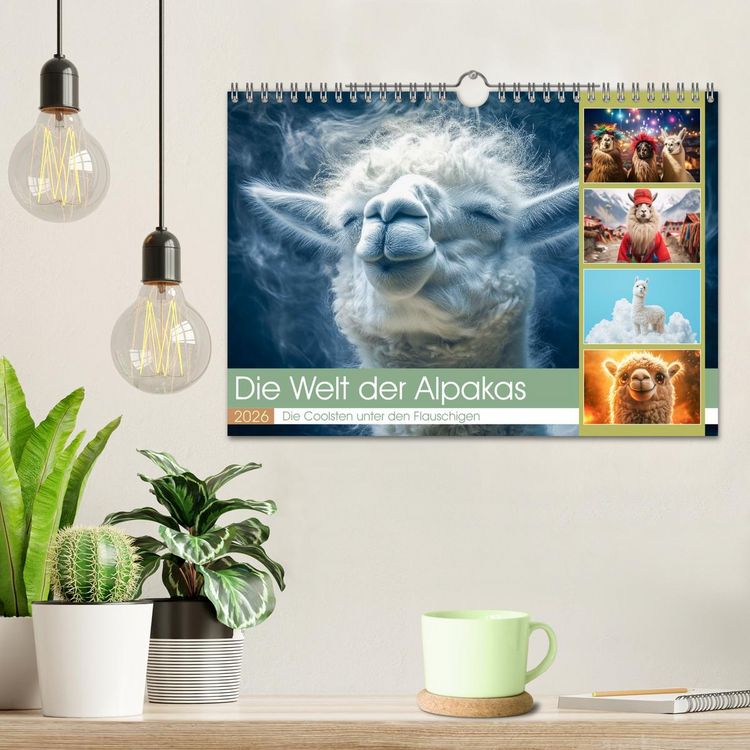 Produktbild: Die Welt der Alpakas (Wandkalender 2026 DIN A4 quer), CALVENDO Monatskalender