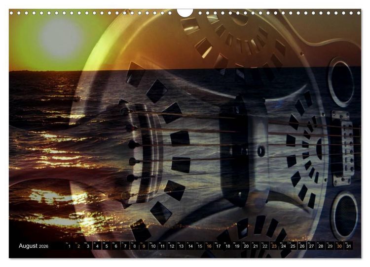 Produktbild: Mystische Gitarren (Wandkalender 2026 DIN A3 quer), CALVENDO Monatskalender