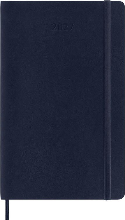 Produktbild: Moleskine 12 Monate Wochen Notizkalender 2027, Large/A5, 1 Wo = 1 Seite, rechts linierte Seite, Weicher Einband, Saphir