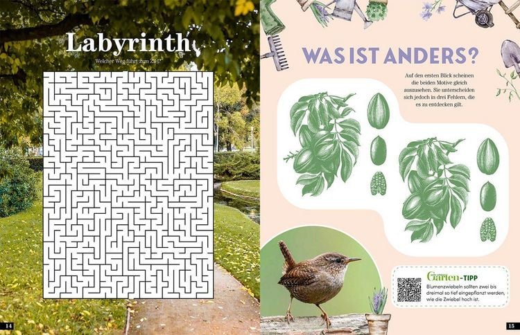 Produktbild: Das Garten-R&auml;tselbuch &ndash; Mit Profi-Tipps von "mein sch&ouml;ner Garten" f&uuml;r das ganze Jahr