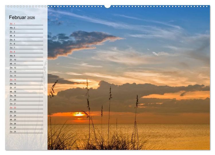 Produktbild: FLORIDA Idyllischer Sonnenscheinstaat (Wandkalender 2026 DIN A2 quer), CALVENDO Monatskalender