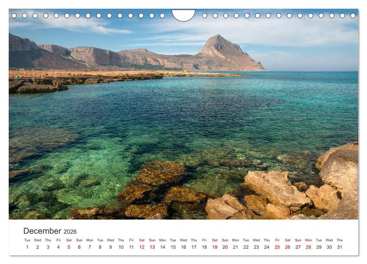 Produktbild: Sicily - The island where winter does not exist (Wall Calendar 2026 DIN A4 landscape), CALVENDO 12 Month Wall Calendar