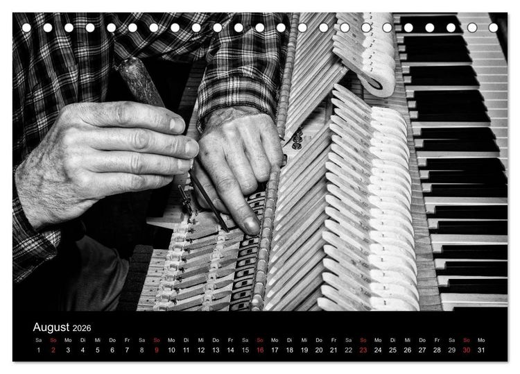 Produktbild: Klavierbau (Tischkalender 2026 DIN A5 quer), CALVENDO Monatskalender