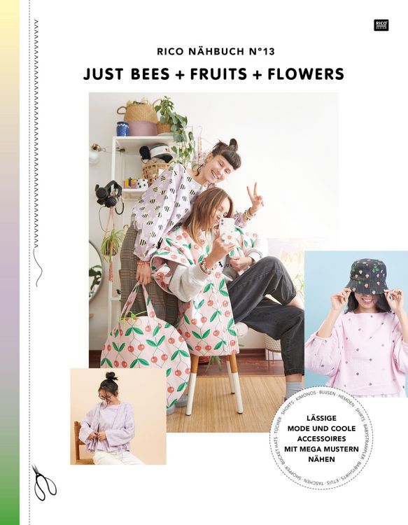 Produktbild: Rico N&auml;hbuch N. 13 Just Bees + Fruits + Flowers
