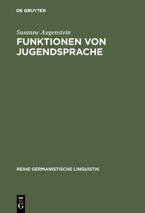 Produktbild: Funktionen von Jugendsprache