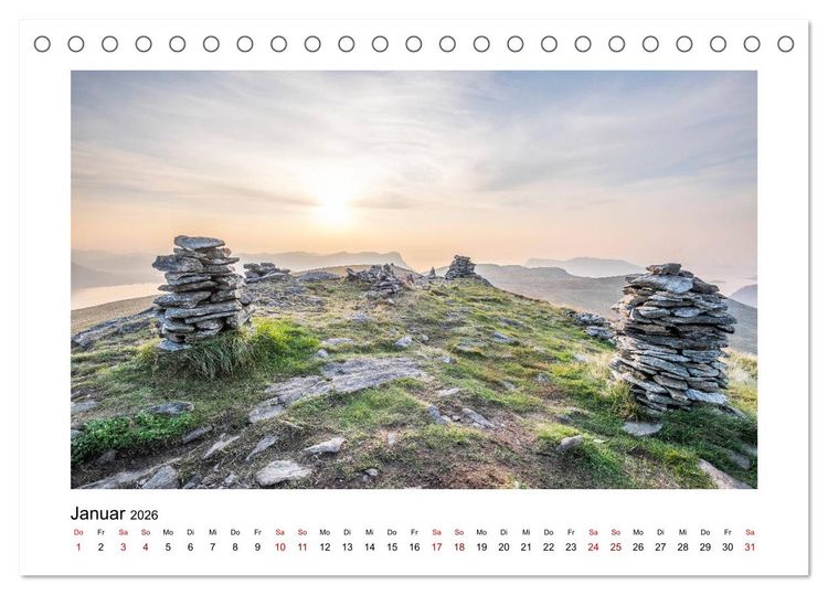 Produktbild: Norwegen Magisches Licht (Tischkalender 2026 DIN A5 quer), CALVENDO Monatskalender
