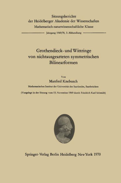 Produktbild: Grothendieck- und Wittringe von nichtausgearteten symmetrischen Bilinearformen