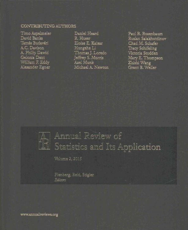 Produktbild: Annual Reviews of Statistics and Its Application