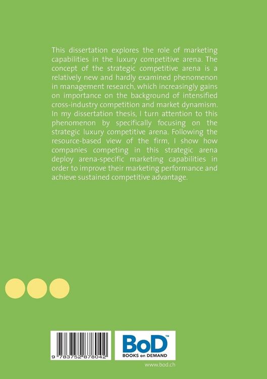 Produktbild: The Role of Marketing Capabilities in the Luxury Competitive Arena