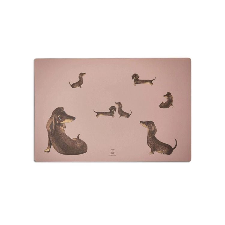 Produktbild: Scriptum Schreibtischunterlage f&uuml;r Kinder Dackel berry - 60 x 40 cm - aus premium Vinyl