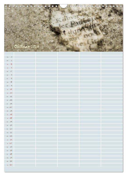 Produktbild: Kleine Sand-Sch&ouml;nheiten / Familienplaner (Wandkalender 2026 DIN A3 hoch), CALVENDO Monatskalender