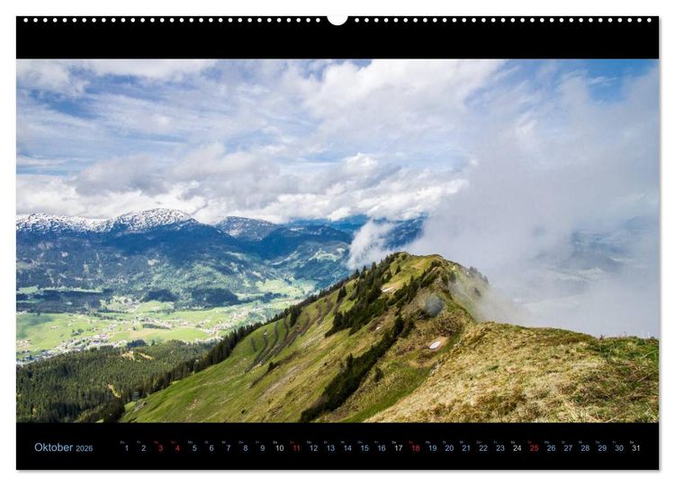Produktbild: Region Oberstdorf - Kleinwalsertal und Nebelhorn (Wandkalender 2026 DIN A2 quer), CALVENDO Monatskalender