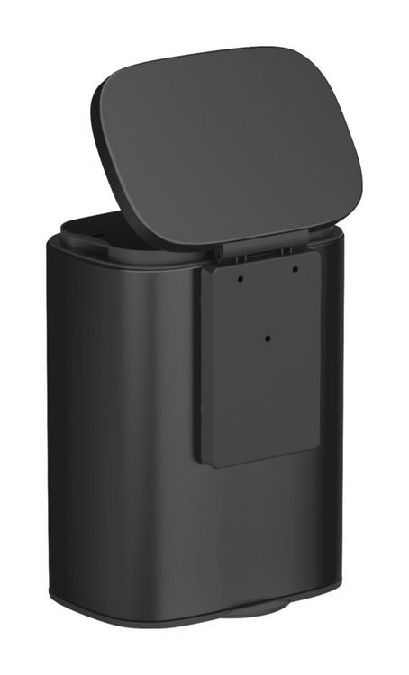 Produktbild: Wand-Kosmetikeimer Mod. Sare Schwarz 5 L, Easy Close Absenkautomatik